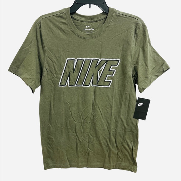 Nike Dri-Fit Men's BV0625-380 Sportswear Graphic Logo T-Shirt Olive Green Size M - Picture 4 of 8